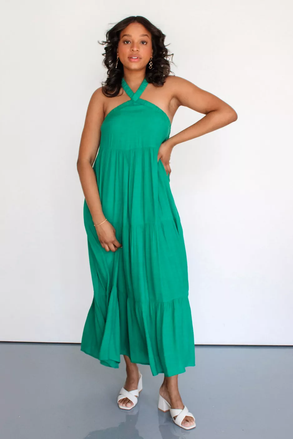 On Vacay Maxi Dress in Green