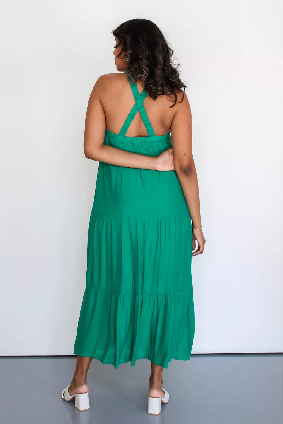 On Vacay Maxi Dress in Green