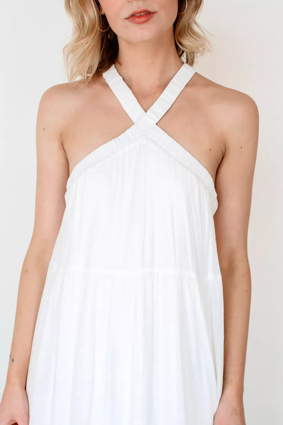 On Vacay Maxi Dress in White