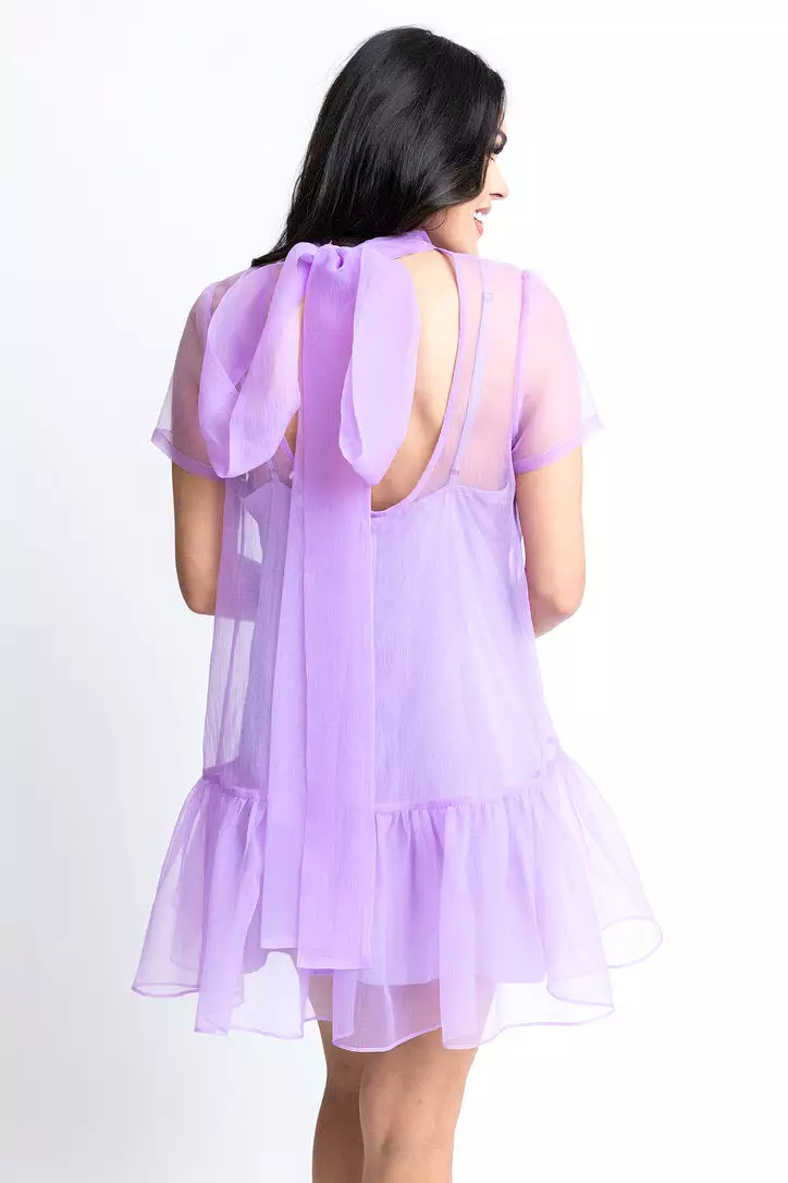 Organza Mock Bow Dress