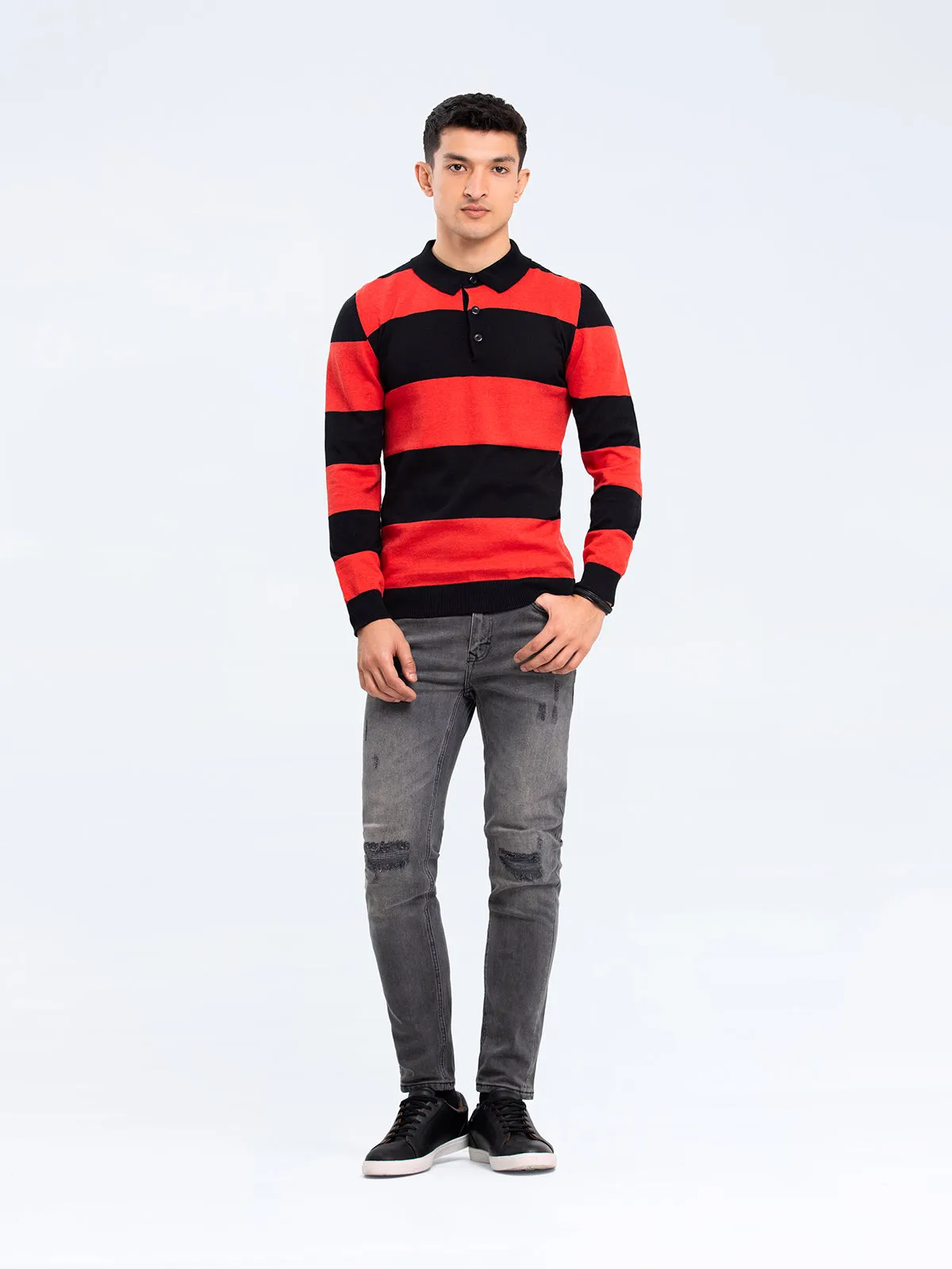 Polo Collar Sweater - FMTSWT23-015