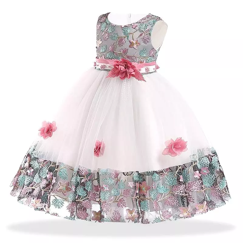 Princess Floral Dress For Girls