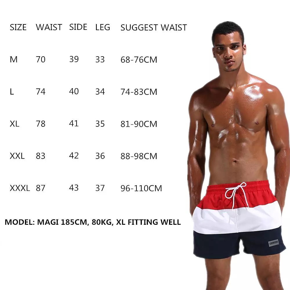 Printed Patchwork Men Beach Shorts