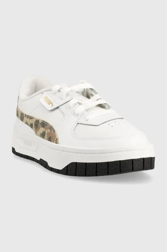 Puma kids' sneakers Cali Dream Animal Print Jr white color