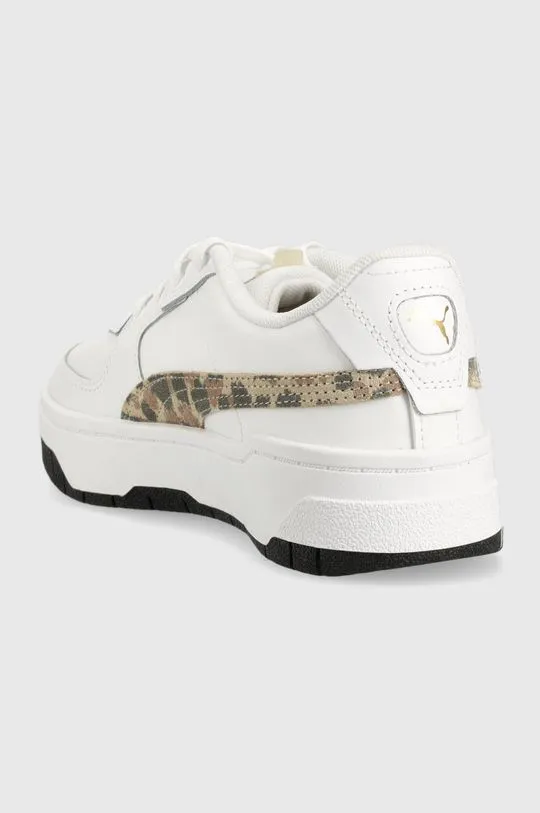 Puma kids' sneakers Cali Dream Animal Print Jr white color