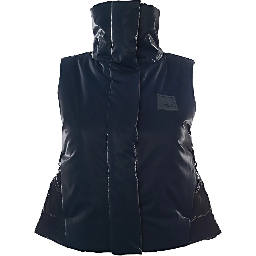 Rains Womens Loop Waterproof Puffer Gilet in Navy