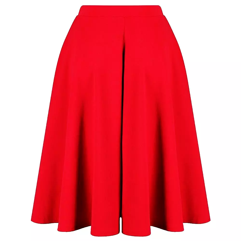 Red 1950s Vintage Rockabilly Swing Skirt