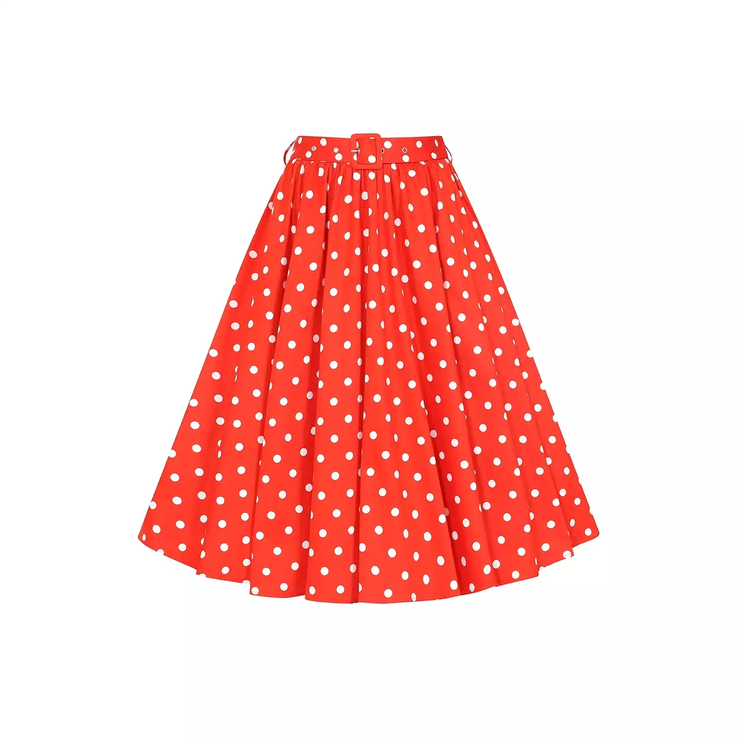 Red Polka Dot Rockabilly Swing Skirt