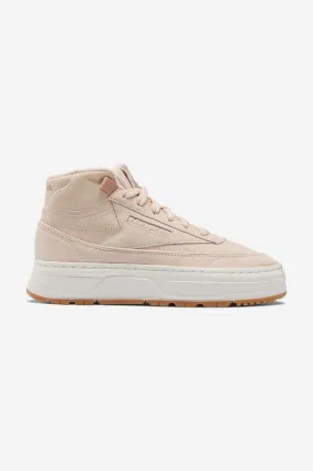 Reebok suede sneakers Club C Geo Mid beige color GV7037