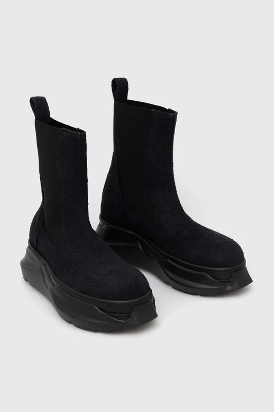 Rick Owens chelsea boots men's black color