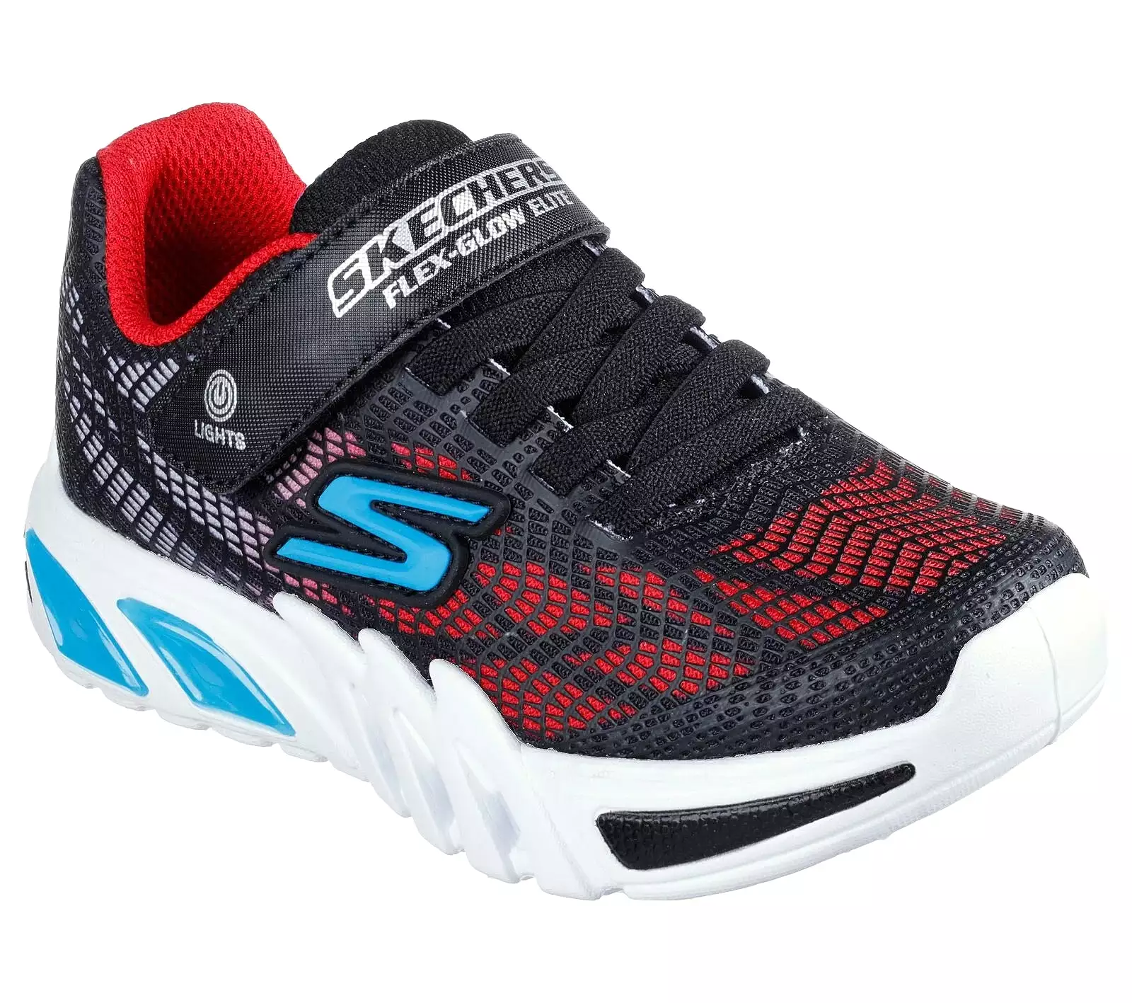 Skechers Black/Red Flex-Glow Vorlo Children's Sneaker