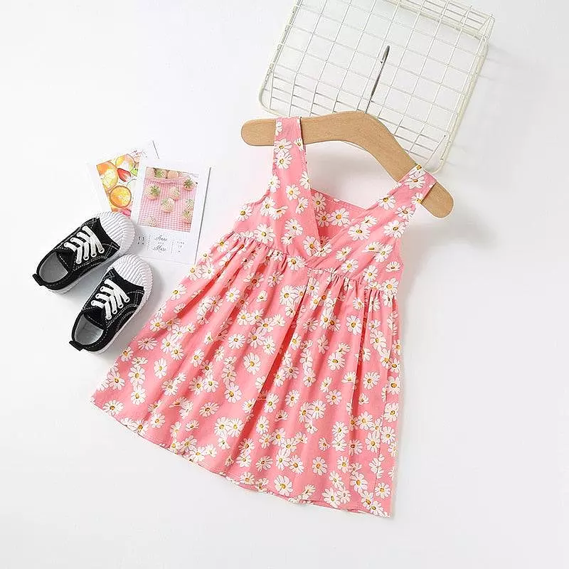 Sleeveless Floral Girls Dresses