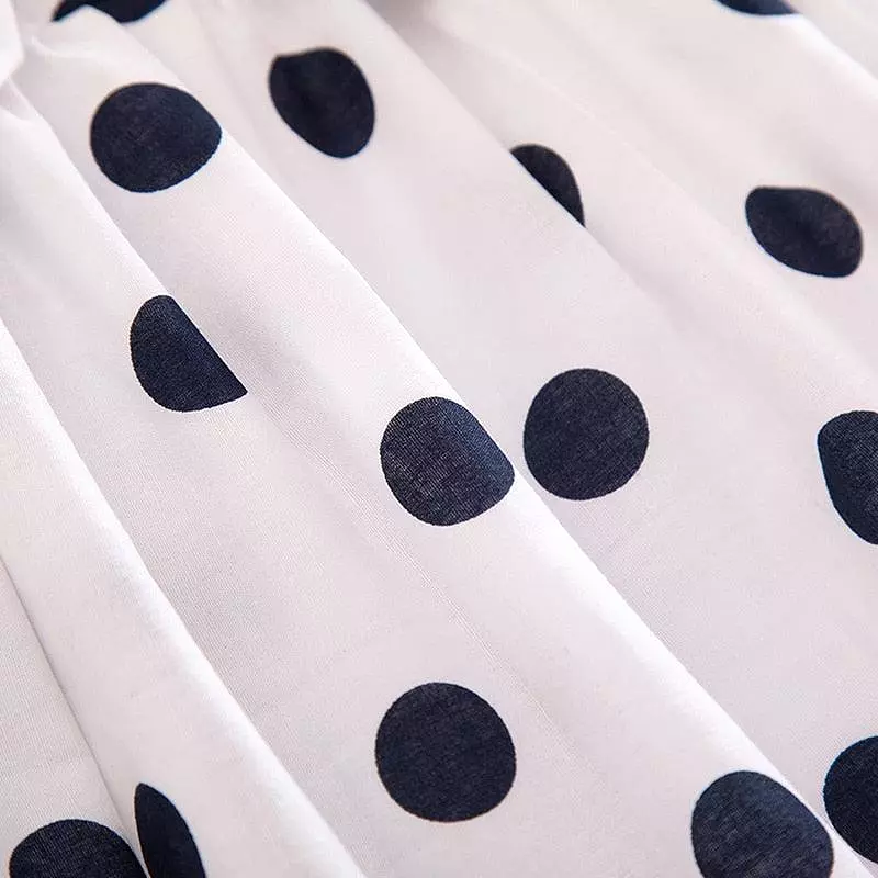 Sleeveless Polka Dots Girls Dresses