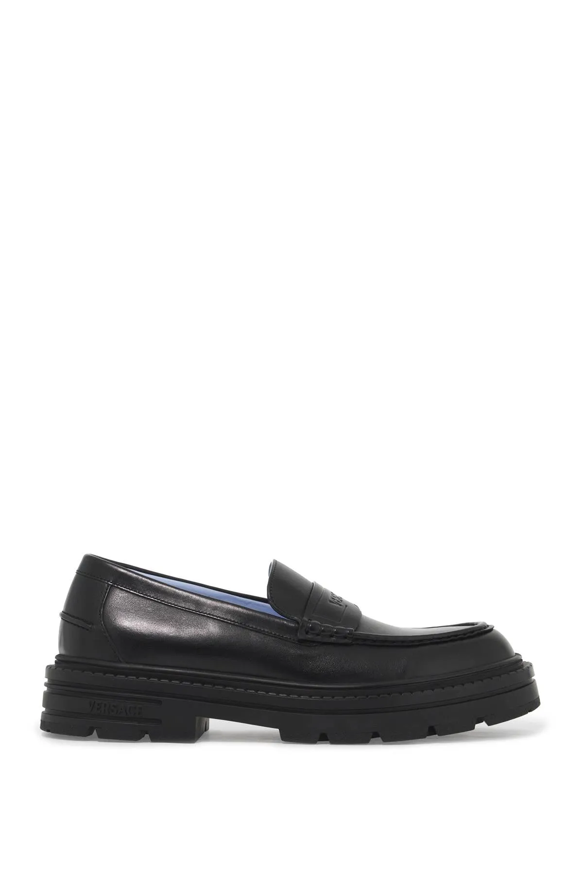 smooth leather adriano loafers in 1016084 1A04033 BLACK