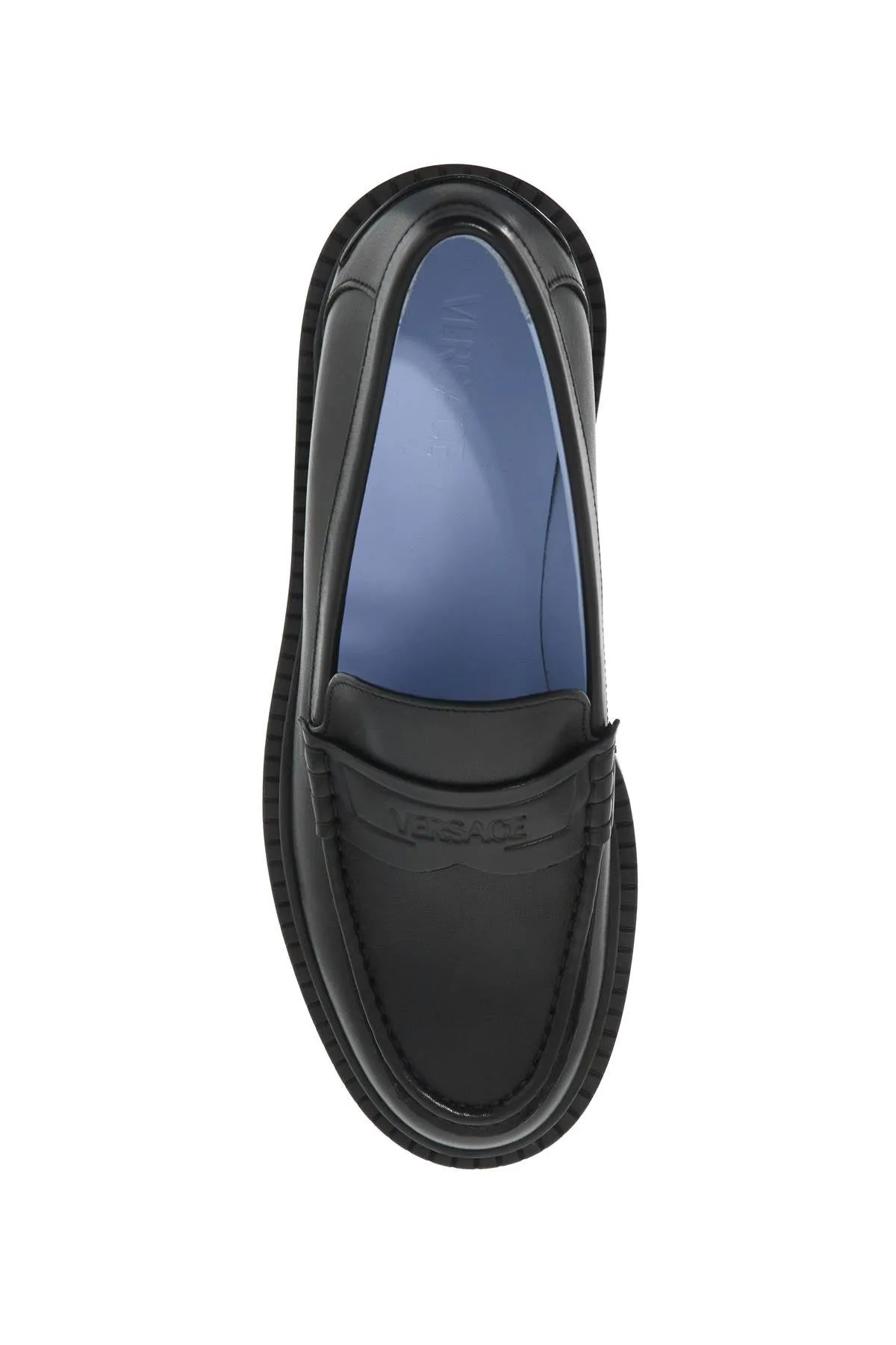 smooth leather adriano loafers in 1016084 1A04033 BLACK