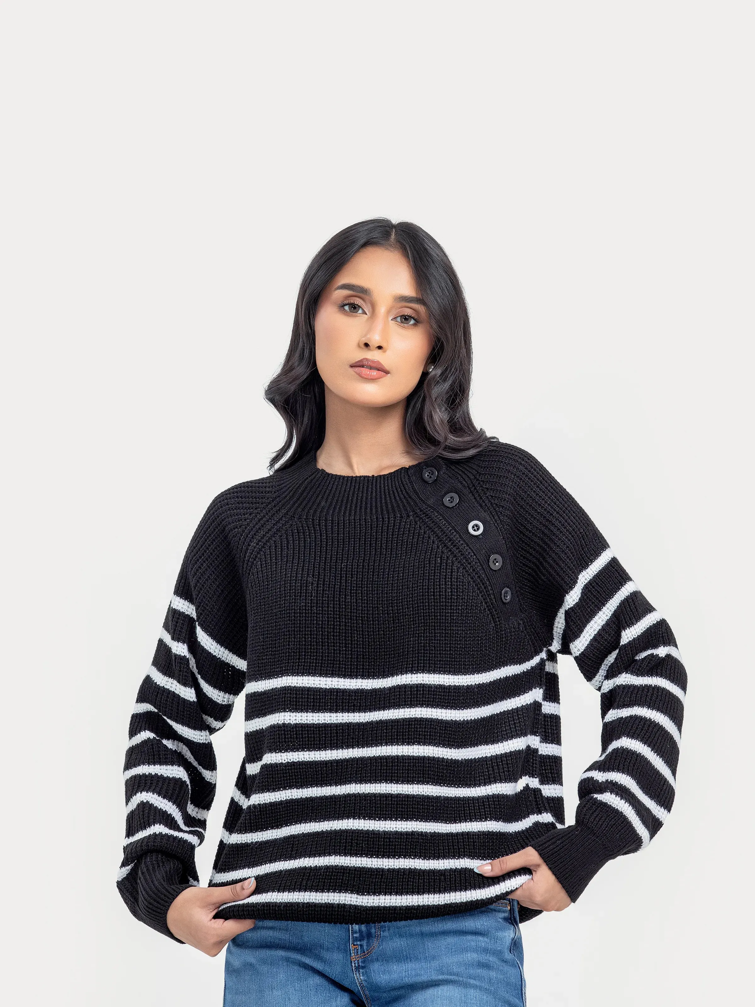 Striped Knitted Sweater - FWTSW24-006