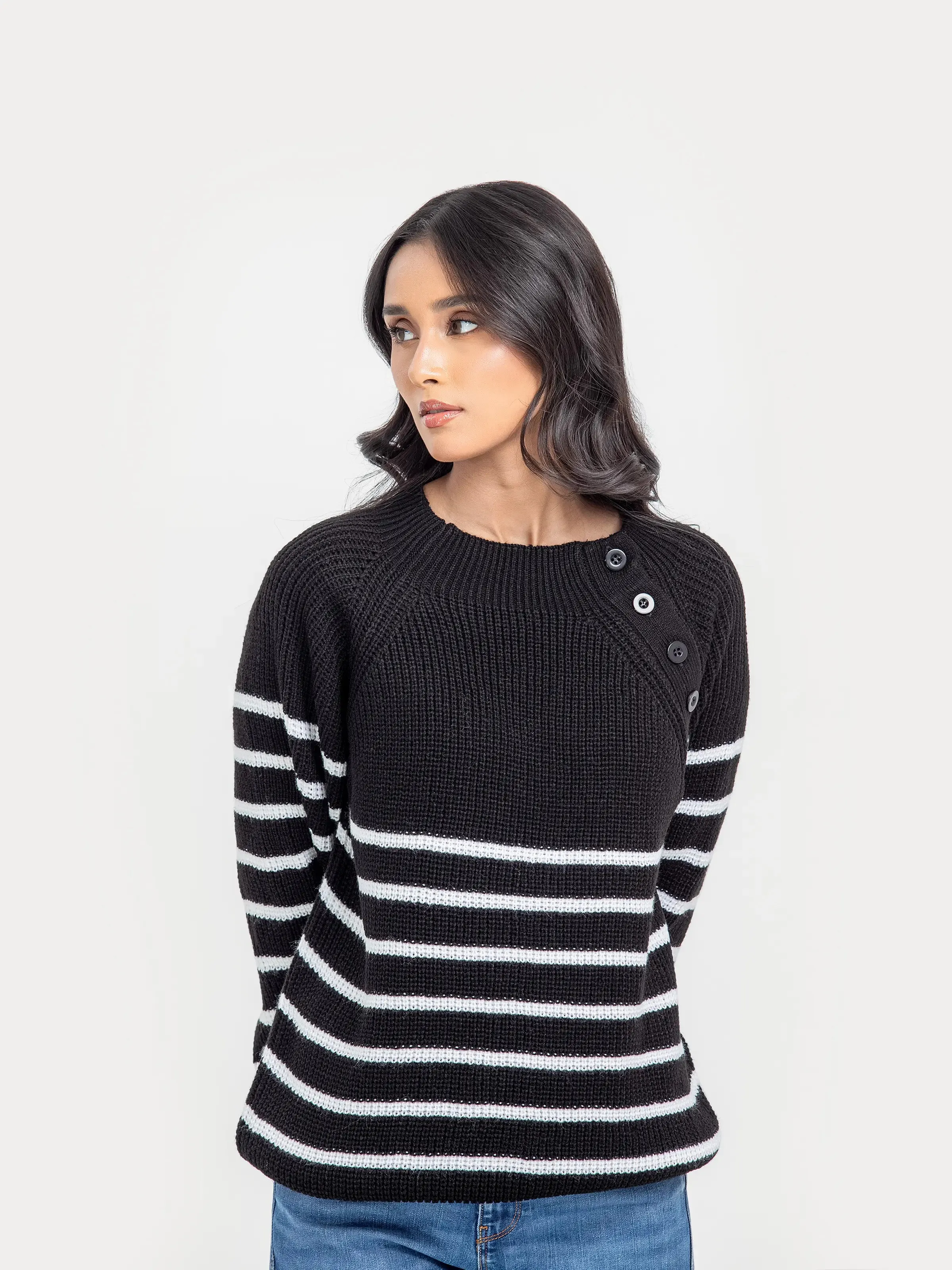 Striped Knitted Sweater - FWTSW24-006