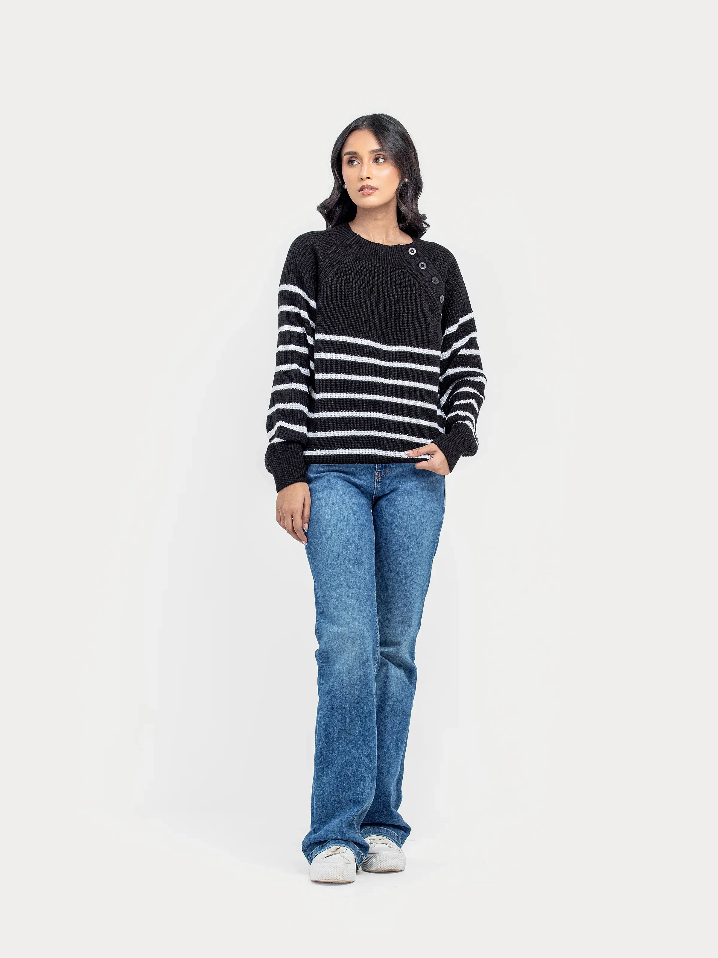 Striped Knitted Sweater - FWTSW24-006