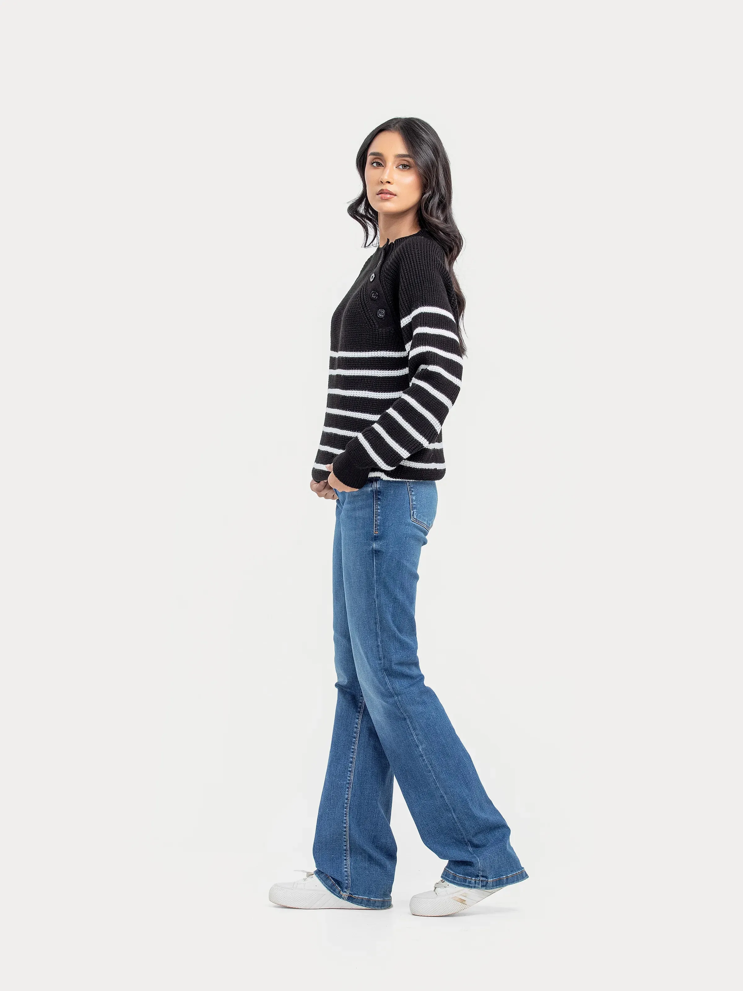 Striped Knitted Sweater - FWTSW24-006