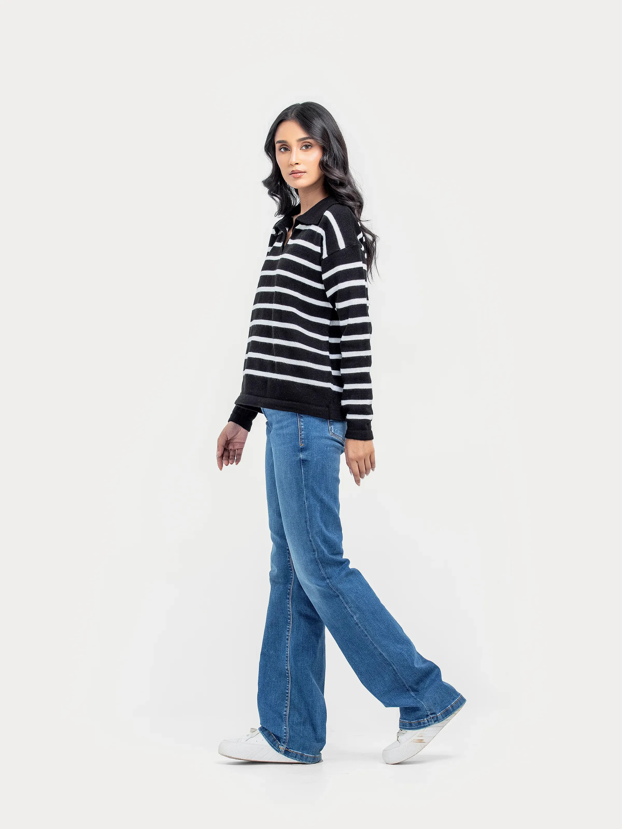 Striped Knitted Sweater - FWTSW24-016