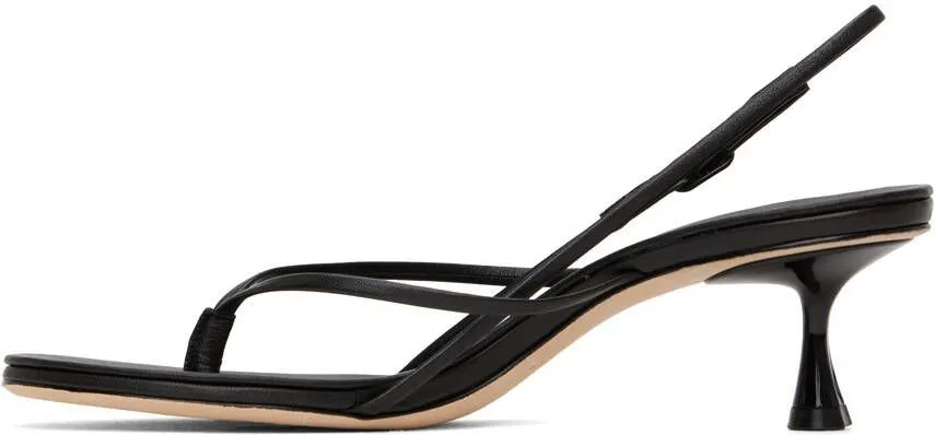 Studio Amelia Black Wishbone 50 Heeled Sandals