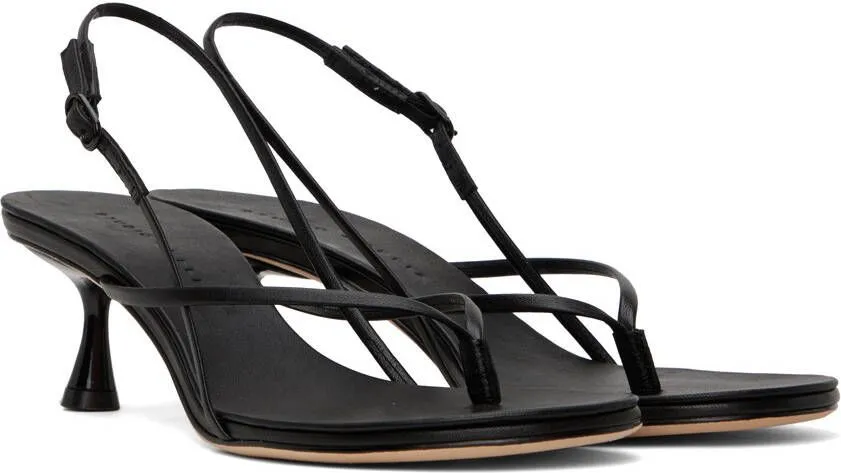 Studio Amelia Black Wishbone 50 Heeled Sandals