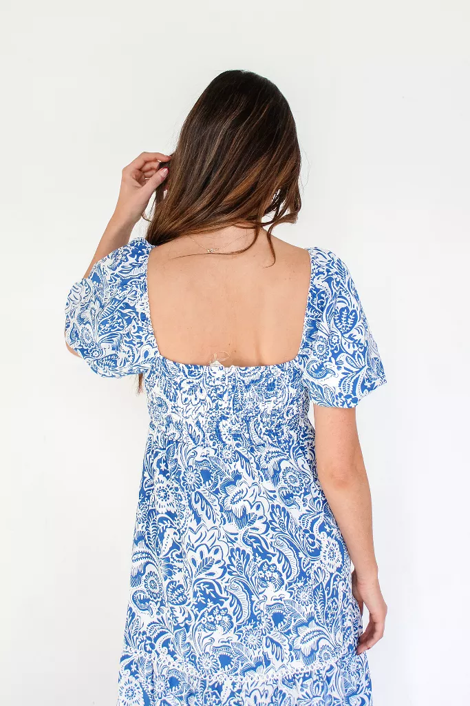 Tea Time Paisley Midi Dress