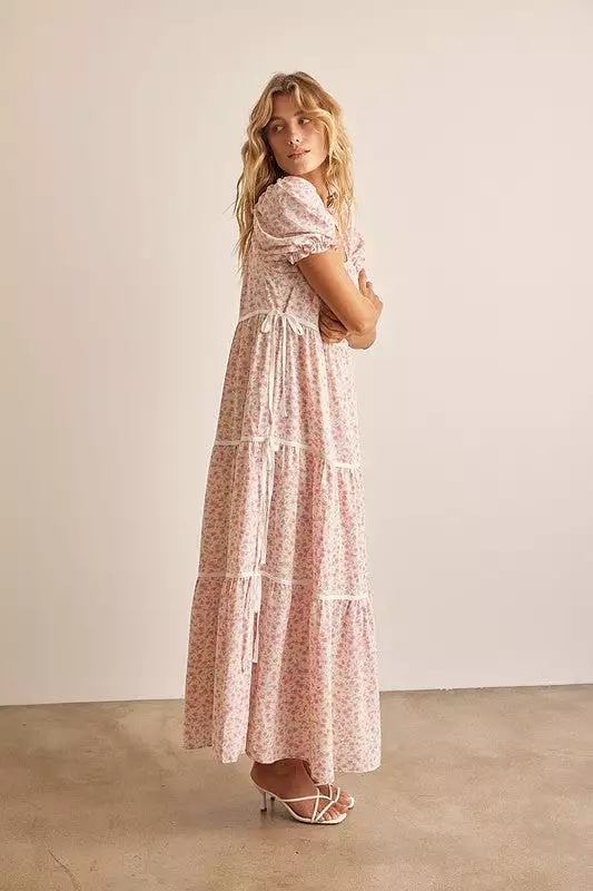 The Annalee Ribbon Detail Floral Maxi Dress