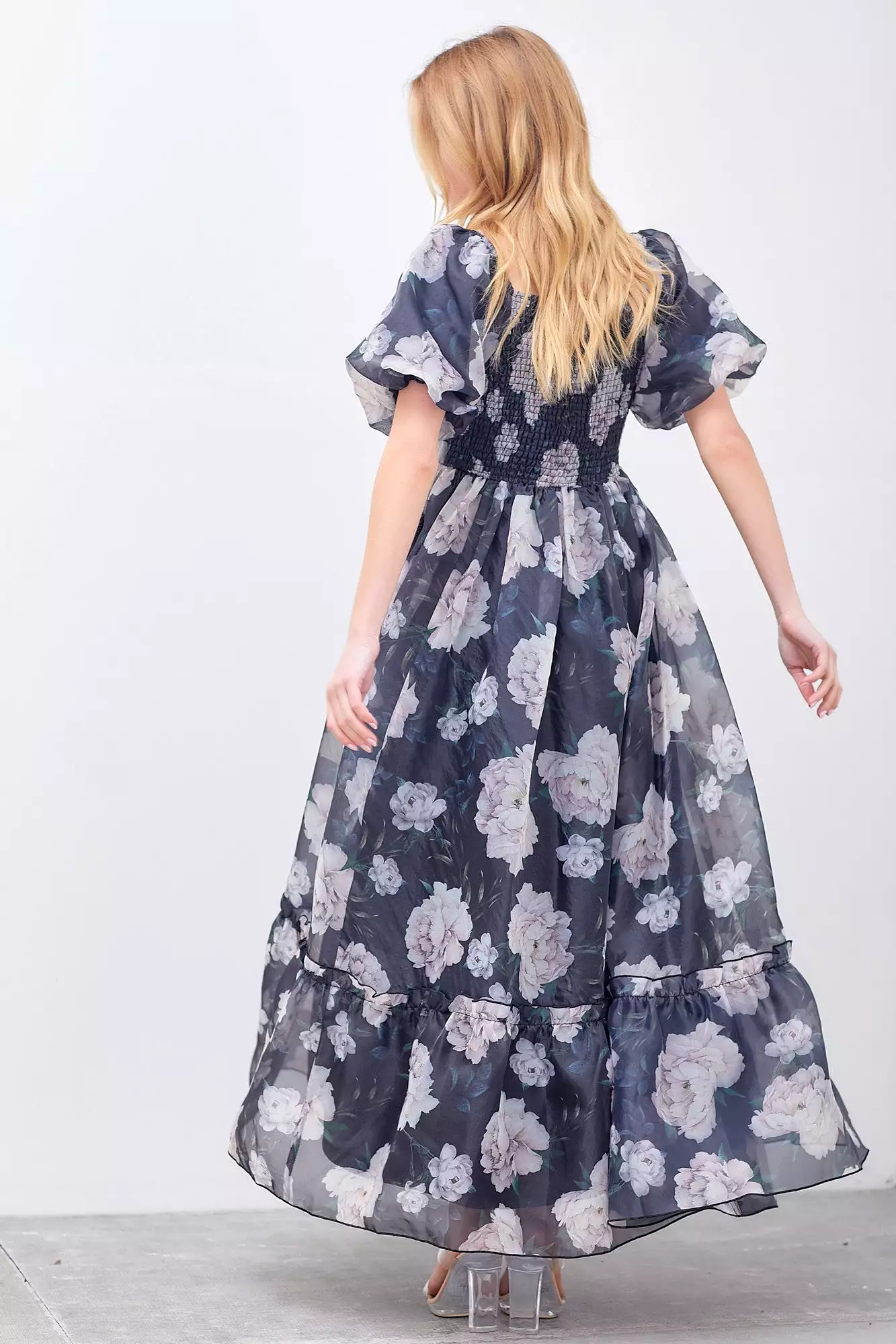 The Black Violet Organza Dress