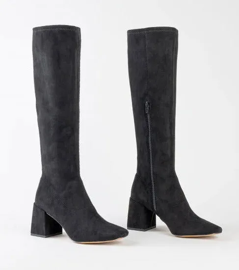 The Tall Stretch Boot in Black