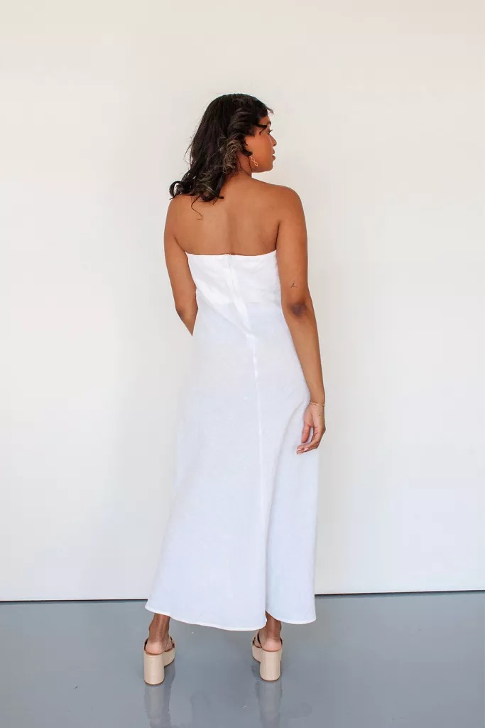 Timeless Moments Linen Maxi Dress