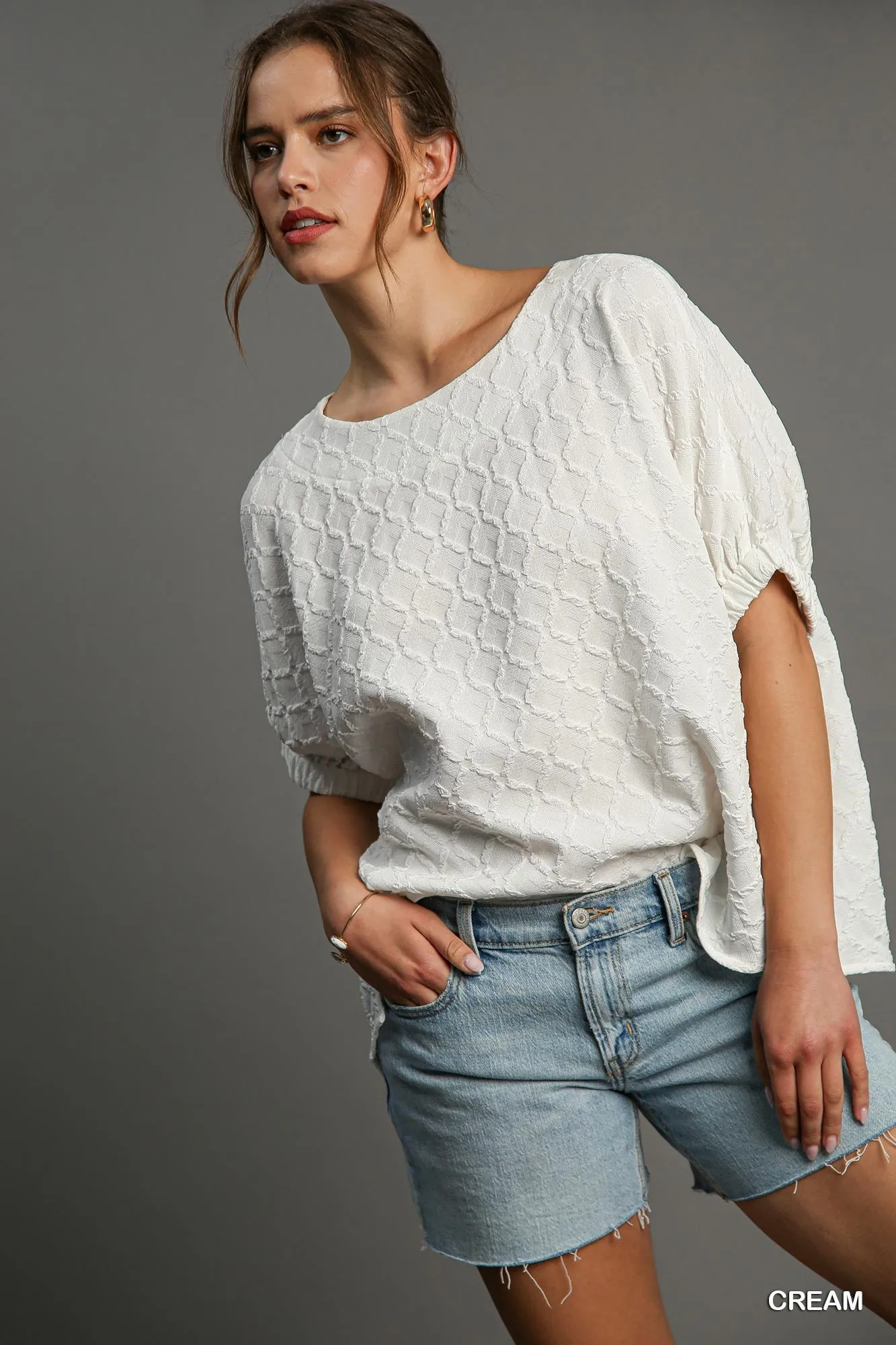 Umgee Textured Boxy Top