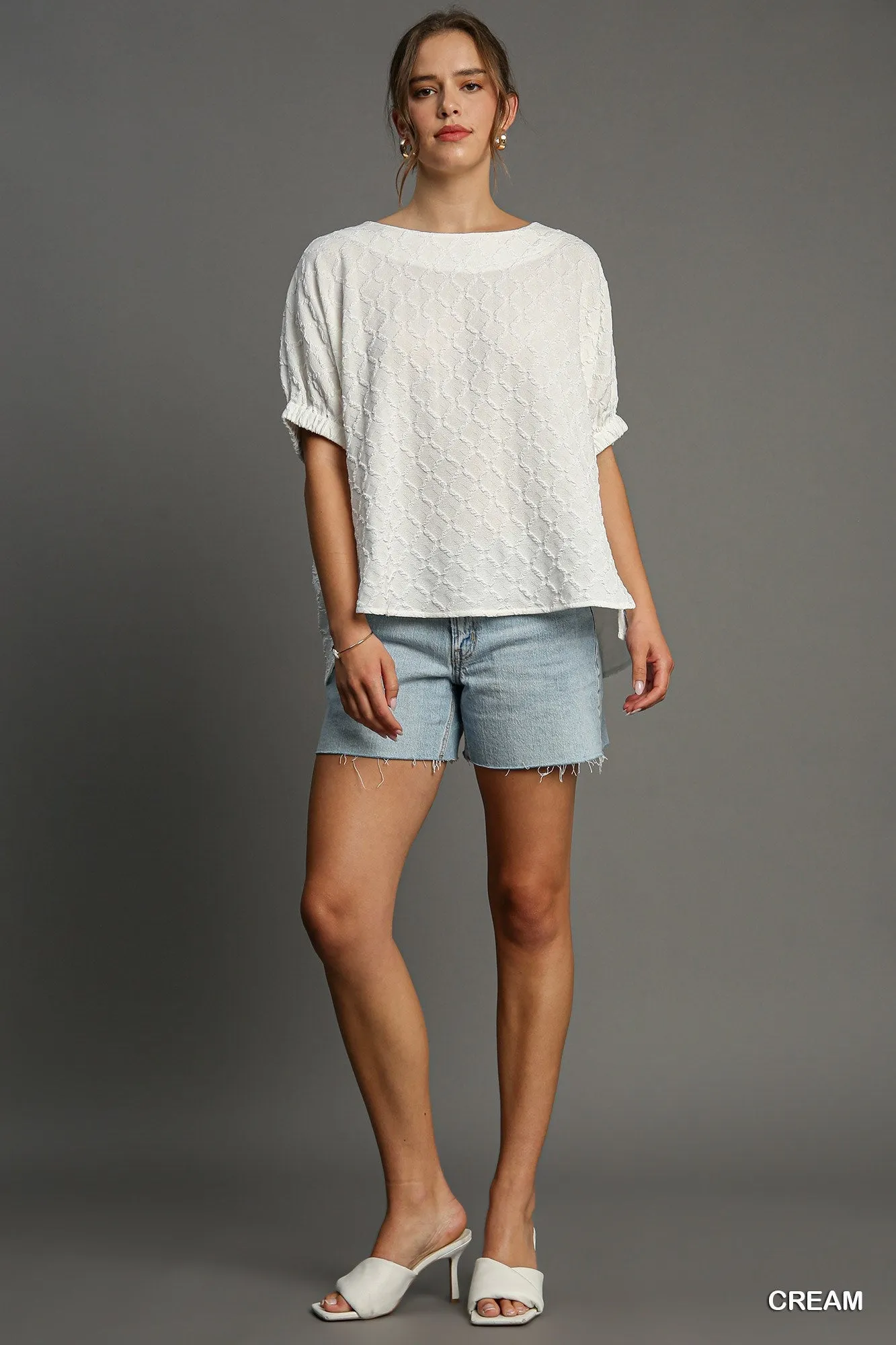 Umgee Textured Boxy Top