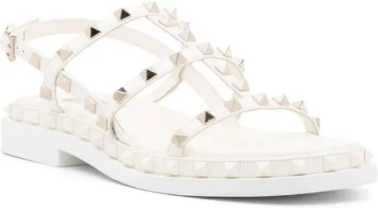 Valentino Garavani Rockstud cage-design sandals White