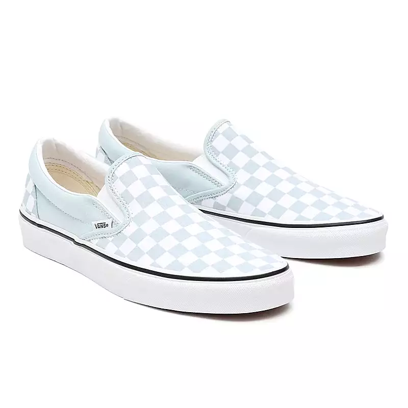 VANS Baby Blue Checkerboard Classic Slip-On Youth Shoe