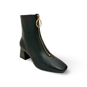 Vella Black Front Zipper Boot