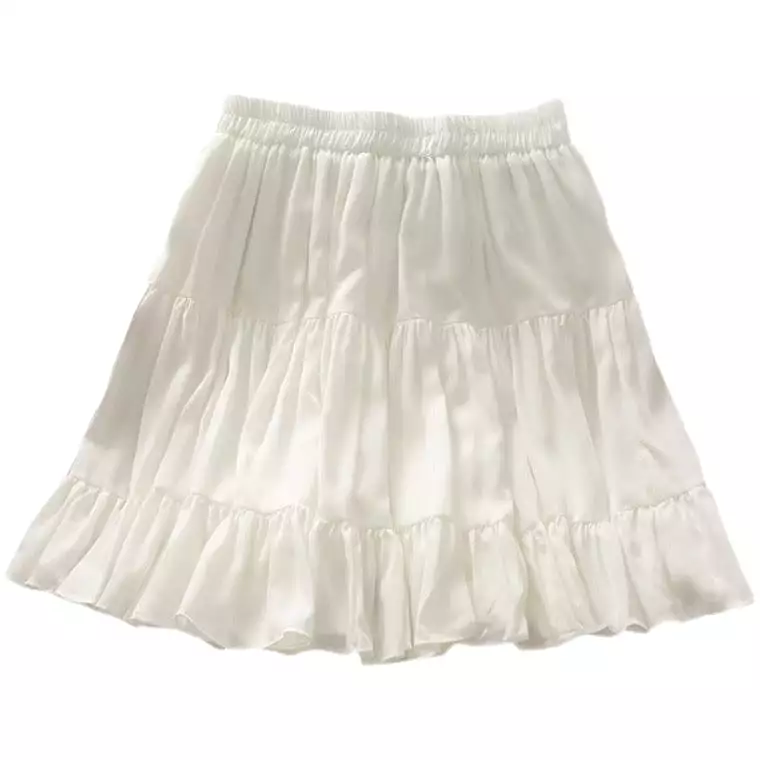 WHITE/BLACK SWEET WAIST SKIRT BY70109